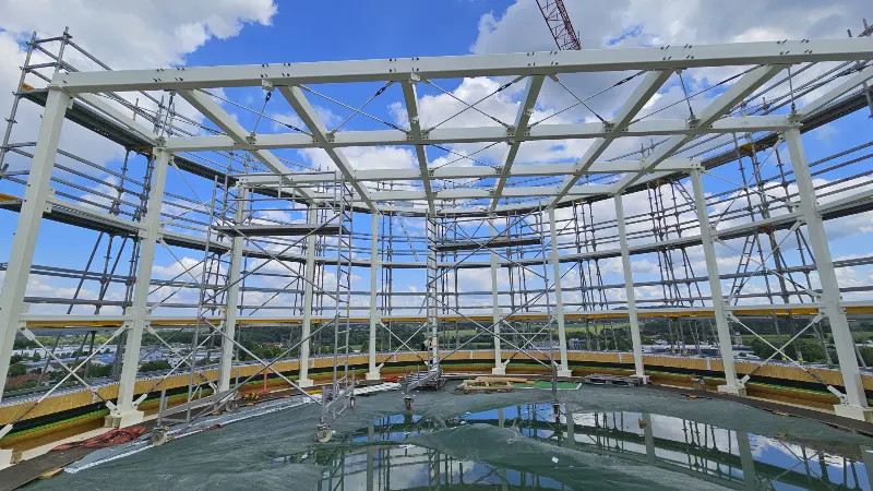 Dachtragwerk, Weitwinkelansicht